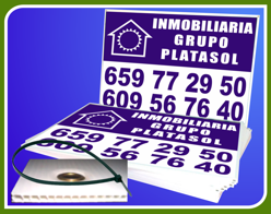 Carteles de inmobiliaria serigrafiados