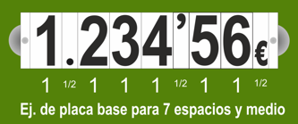 Chapa para precios imantados