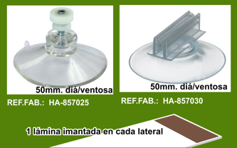 Ventosas e imanes para la fijación de carteles